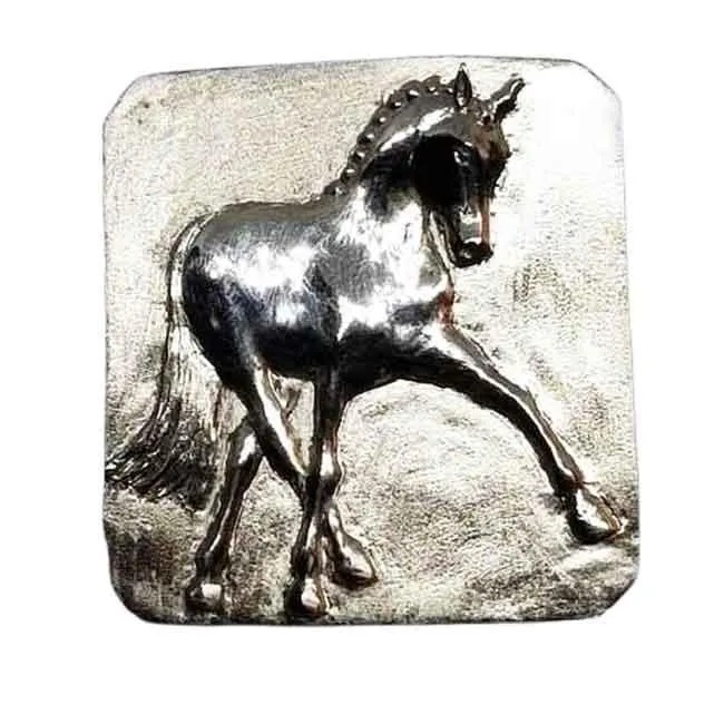 Dressage Horse Half-Pass Belt Buckle