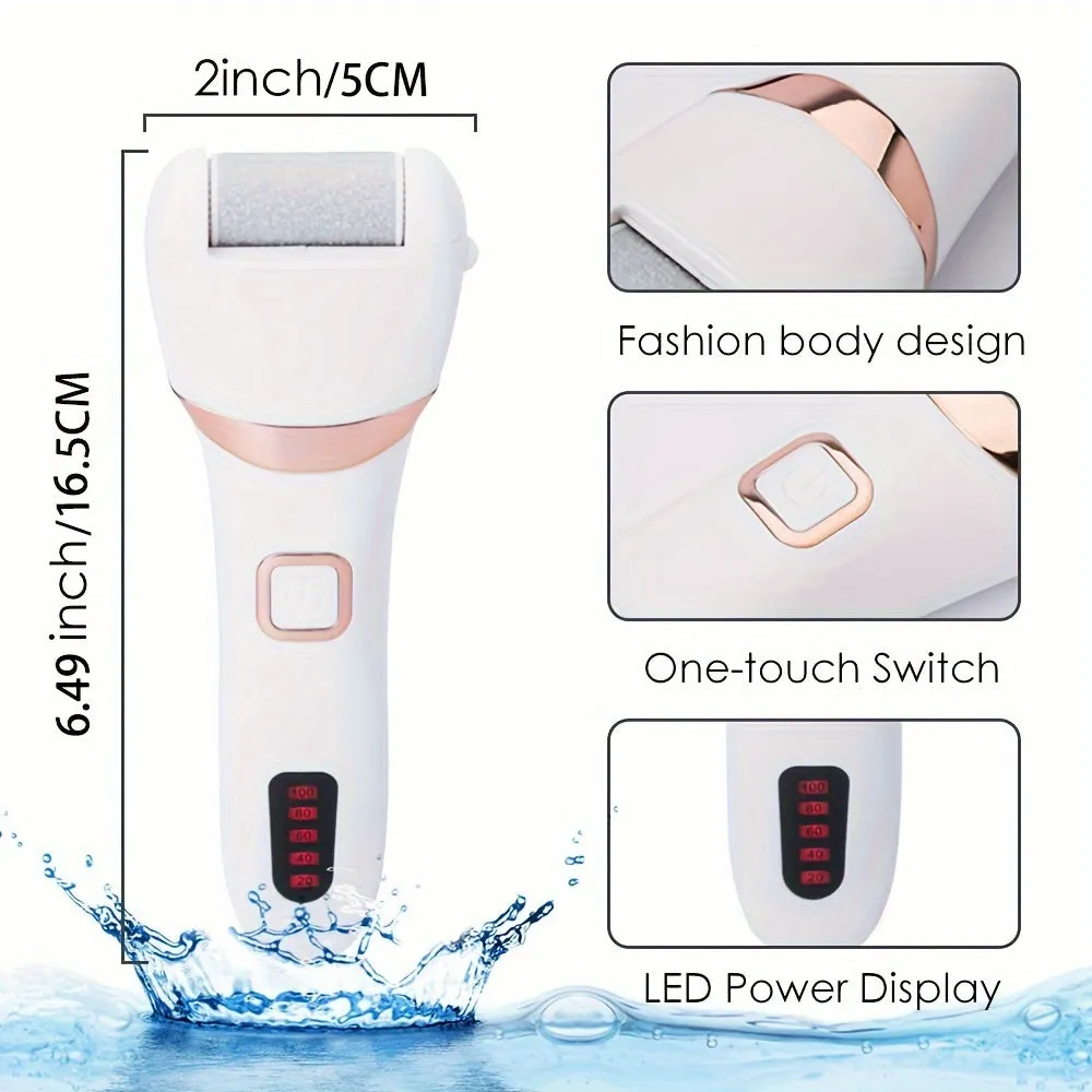 Electric Foot Grinder Callus Remover, Polisher, Rechargeable Washing Pedicure Kit, Suitable For Cracked Heels And Dead Skin