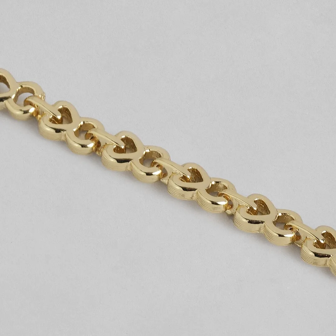 Estele 24 CT Gold Plated See-Saw Tennis Bracelet for women