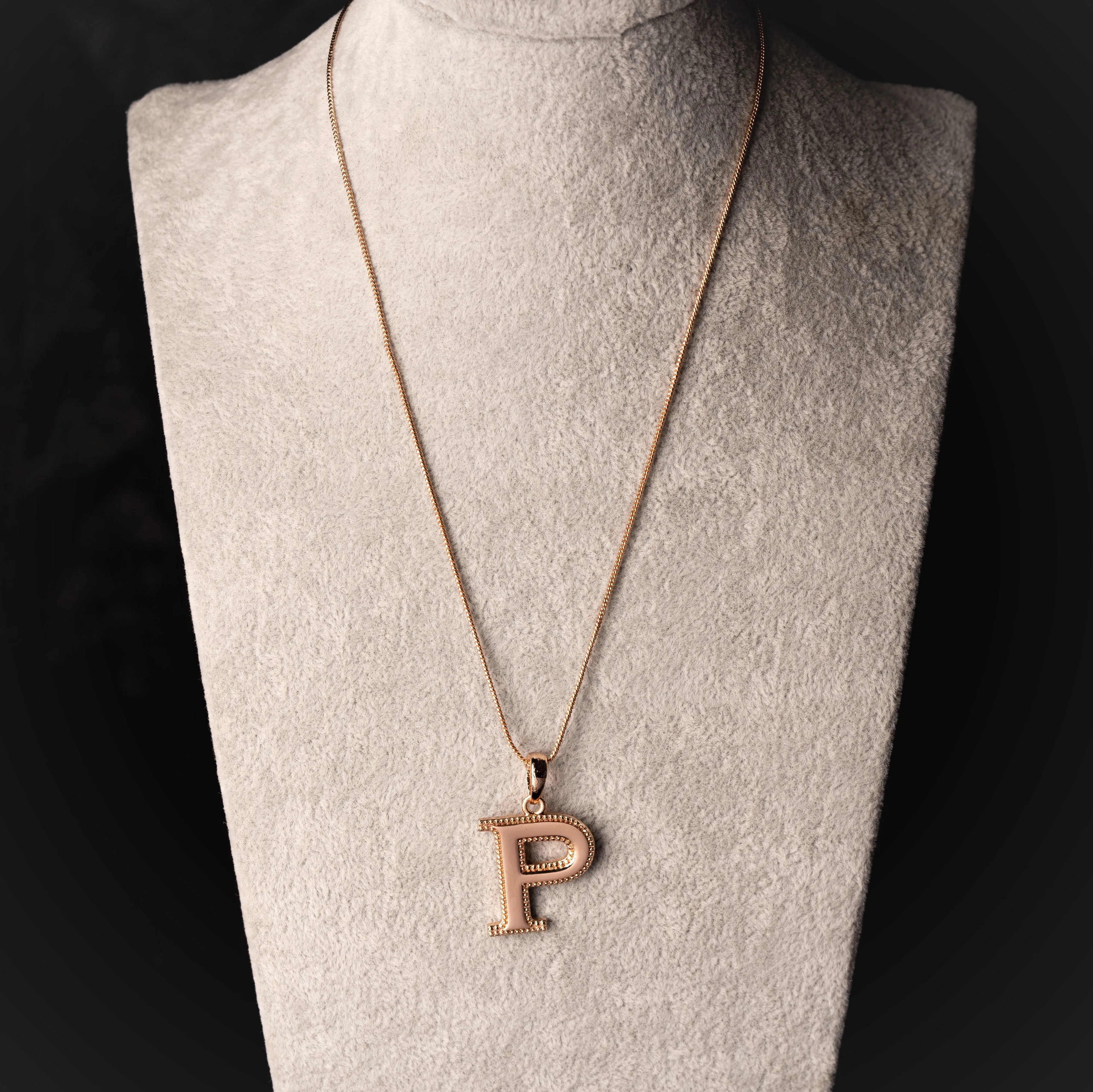 Estele - Charm "P" Rosegold plated Pendant