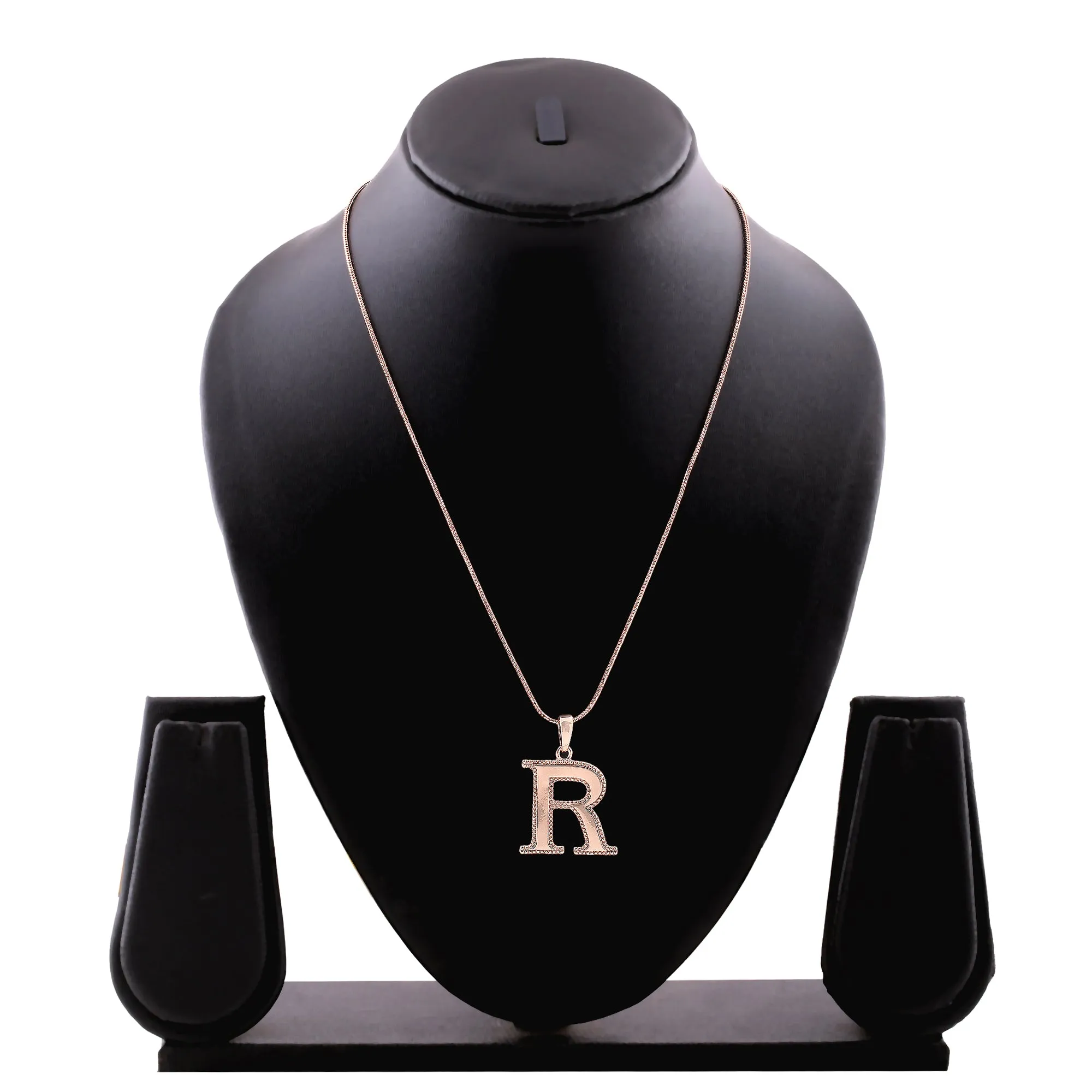 Estele - Charm "R" Rosegold plated Pendant