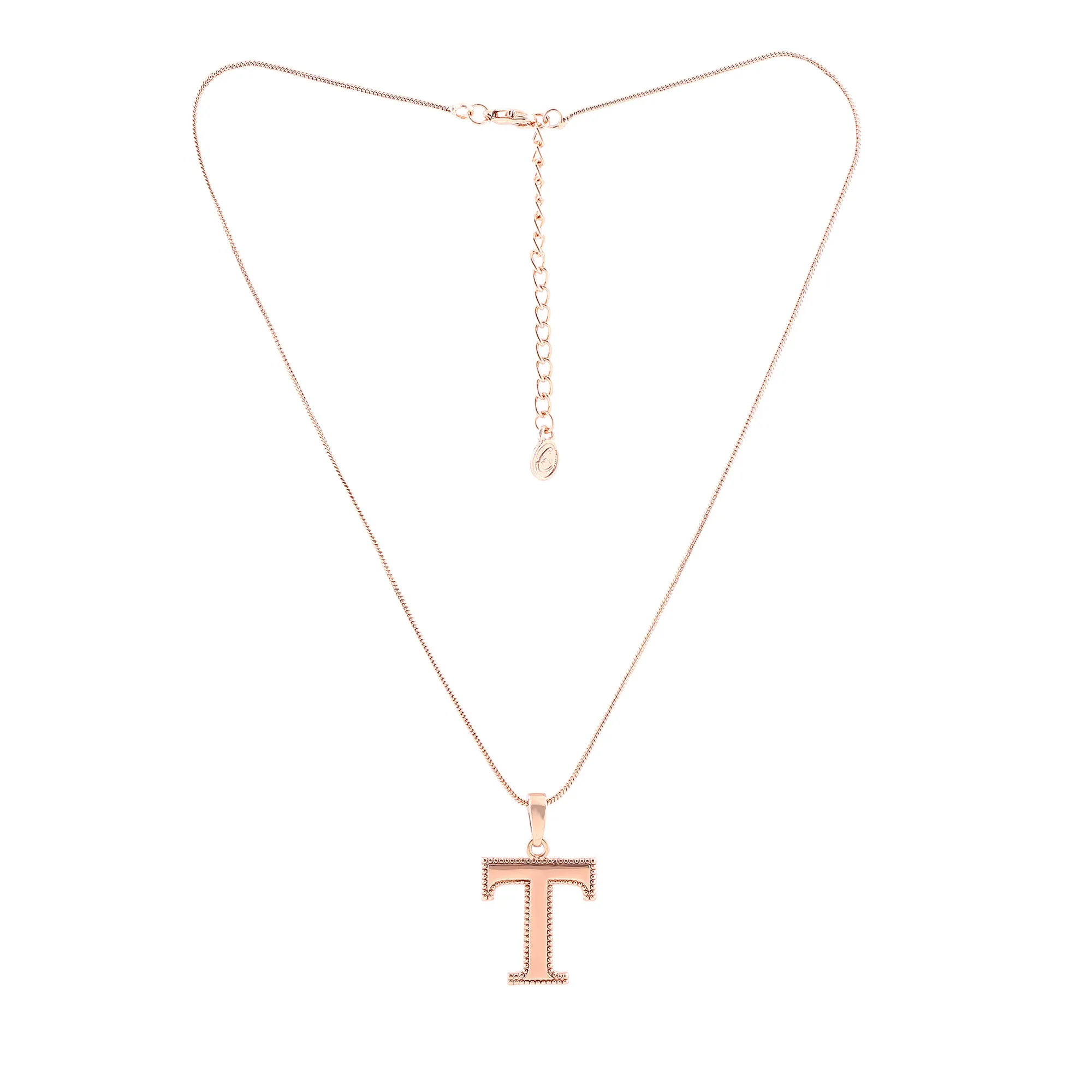 Estele - Charm "T" Rosegold plated Pendant