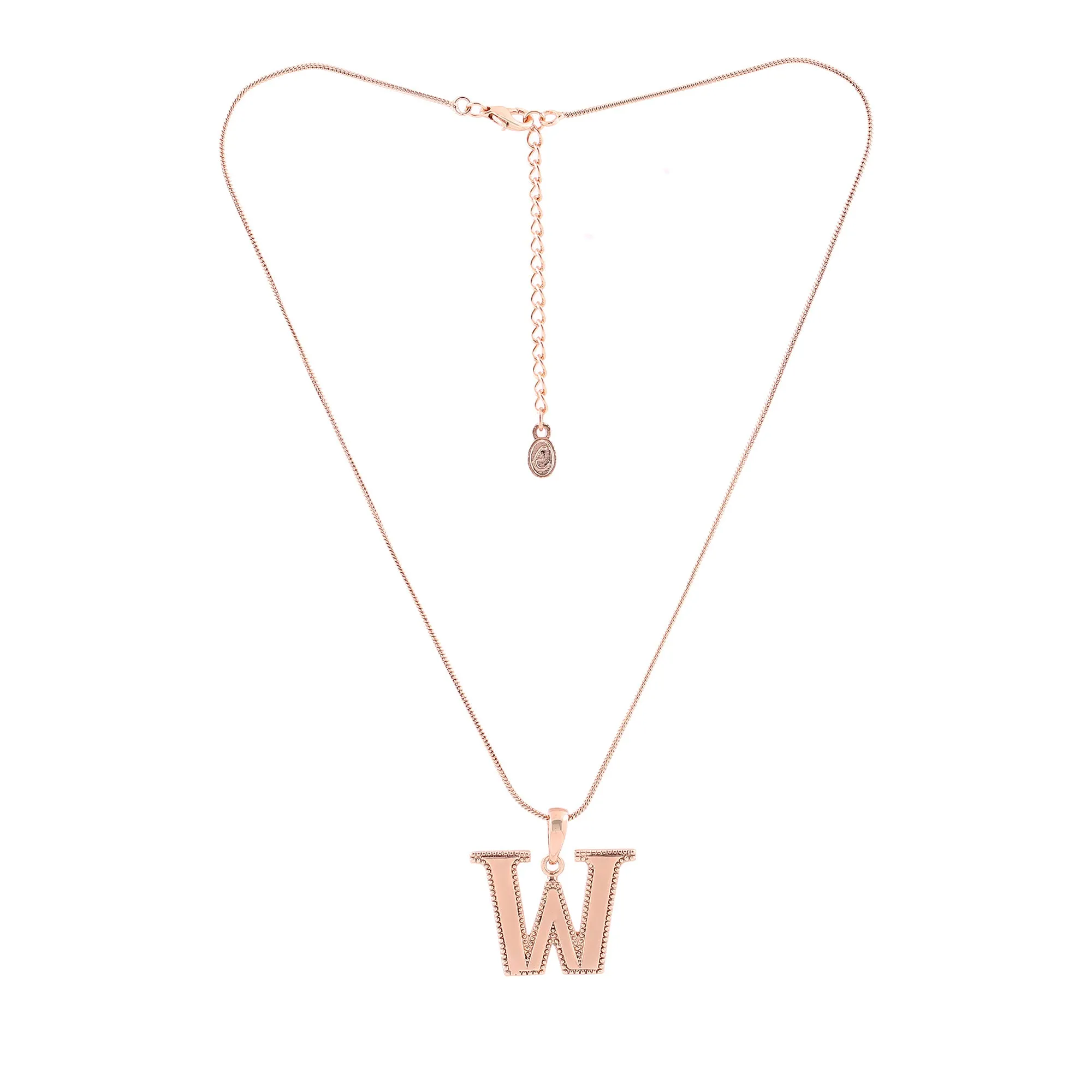 Estele - Charm "W" Rosegold plated Pendant