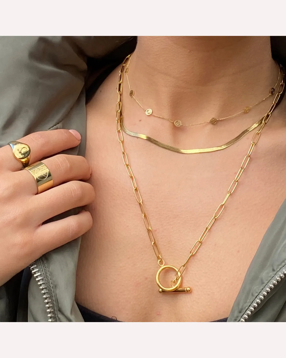 Ever Jewellery Sidewalk Chain Necklace - Gold