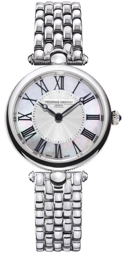 Frederique Constant Classics Art Deco Stainless Steel Mother-of-Pearl Dial Quartz Womens Watch FC-200MPW2AR6B