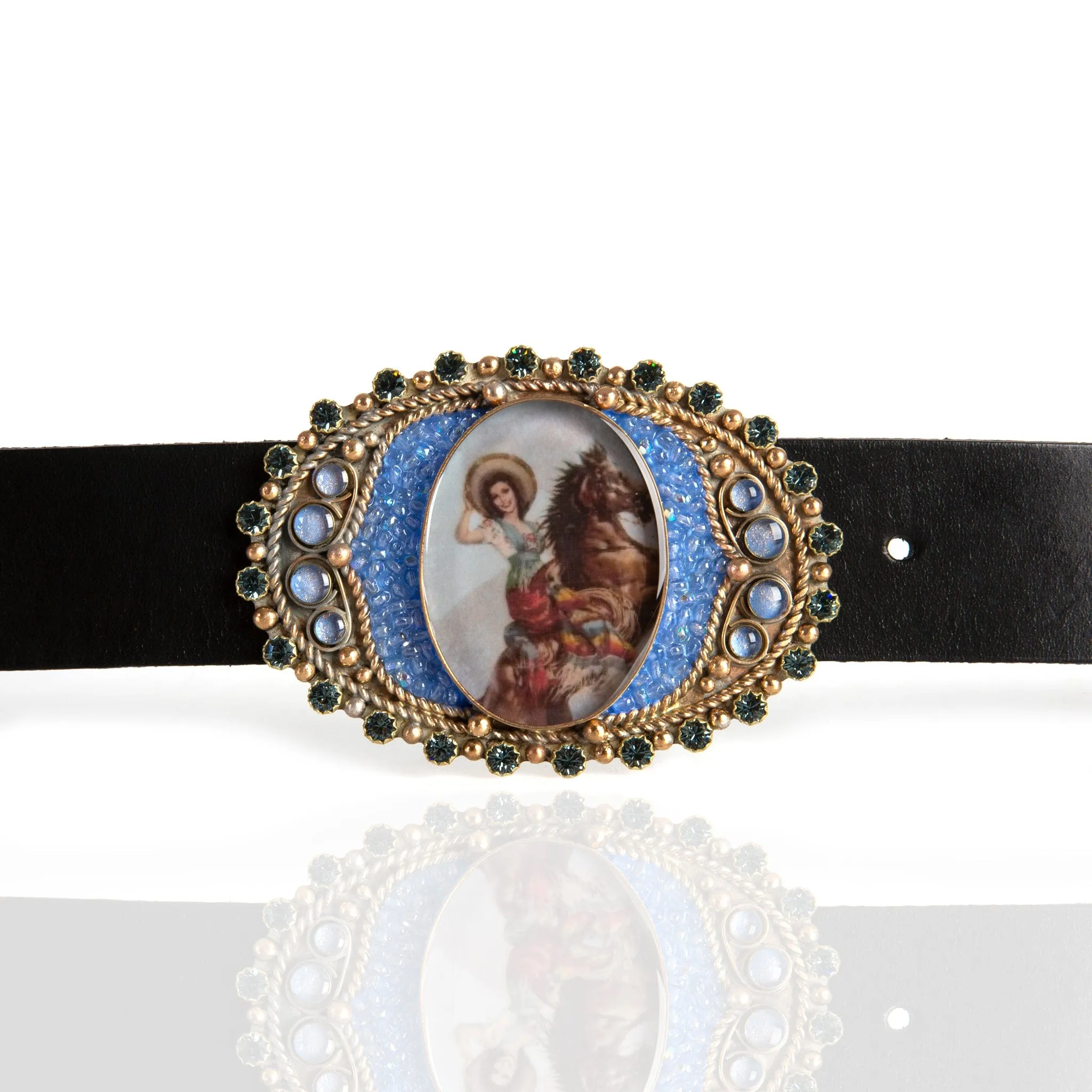 Goddess Image Buckle - Cowgirl Sky Blue