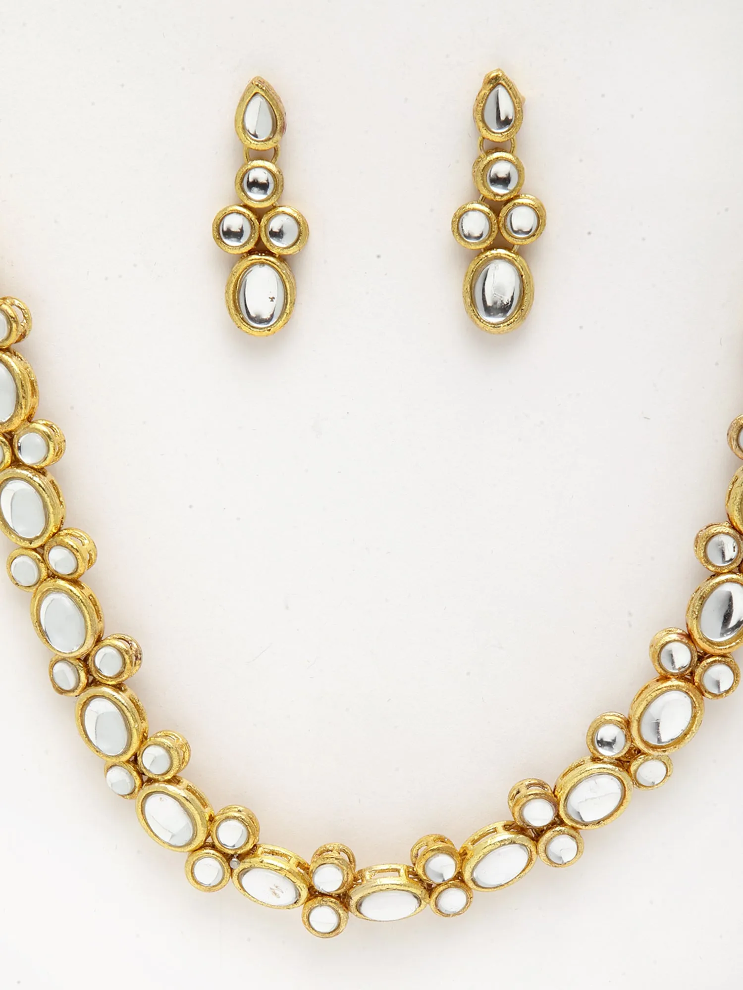 Gold-Plated Handcrafted Kundan Choker Necklace Set