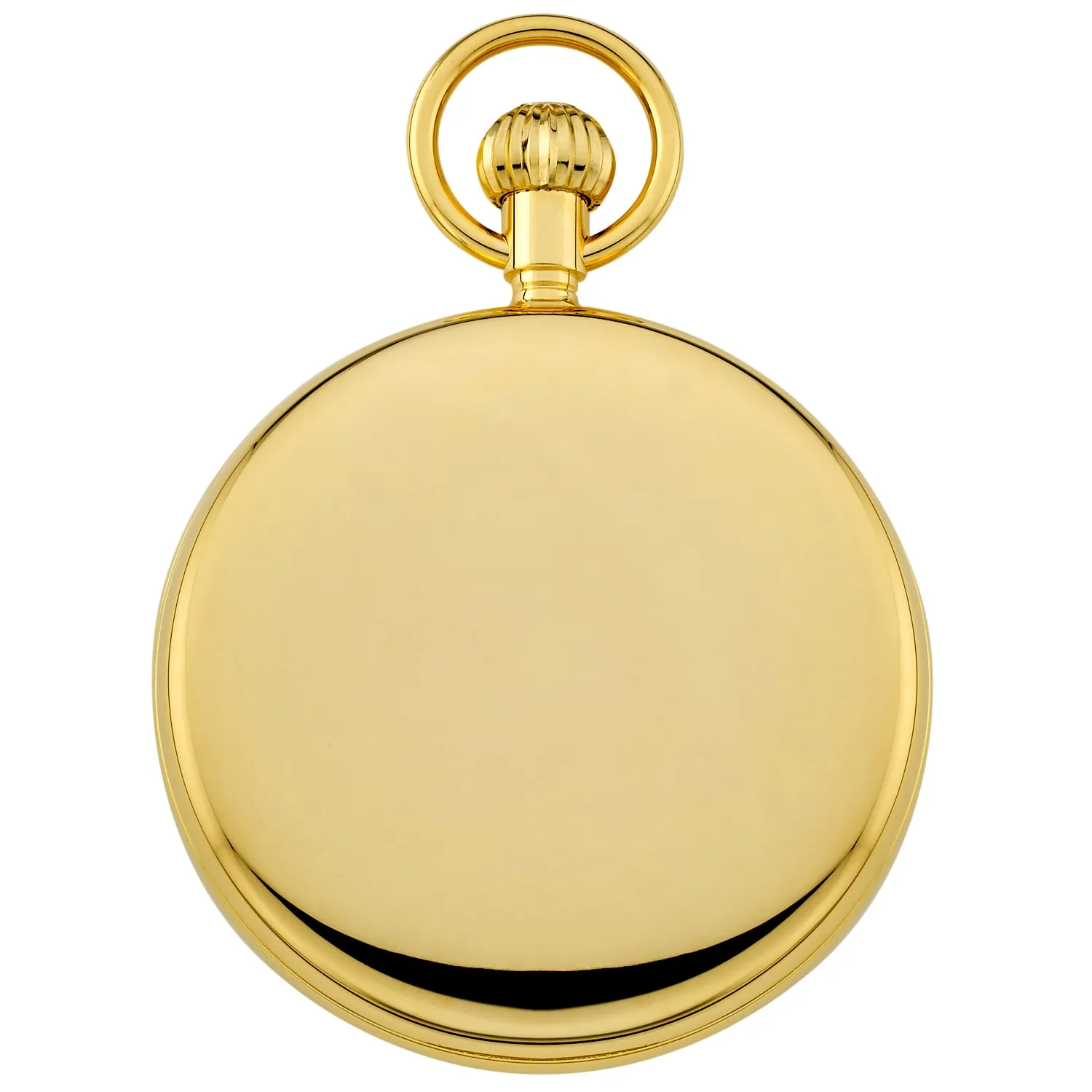 Gotham Men's Gold-Plated Stainless Steel Mechanical Hand Wind Railroad Pocket Watch # GWC14102G