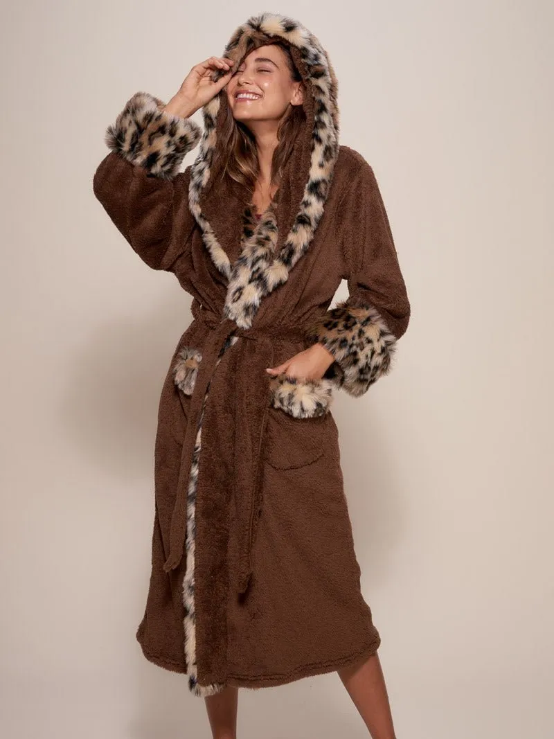 Hooded Leopard House Robe