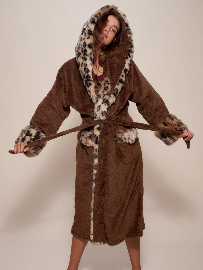 Hooded Leopard House Robe