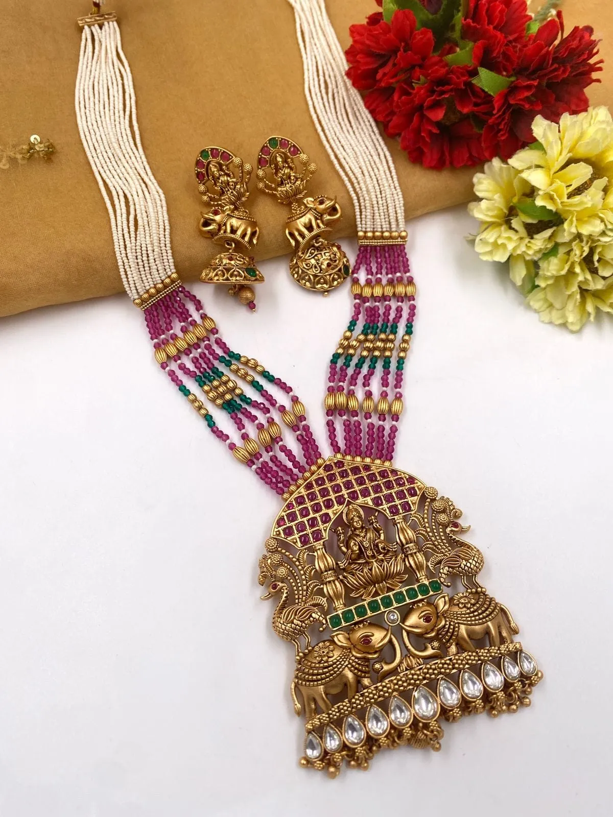 Indian Goddess Lakshmi Temple Jewellery Designs For Ladies By Gehna Shop