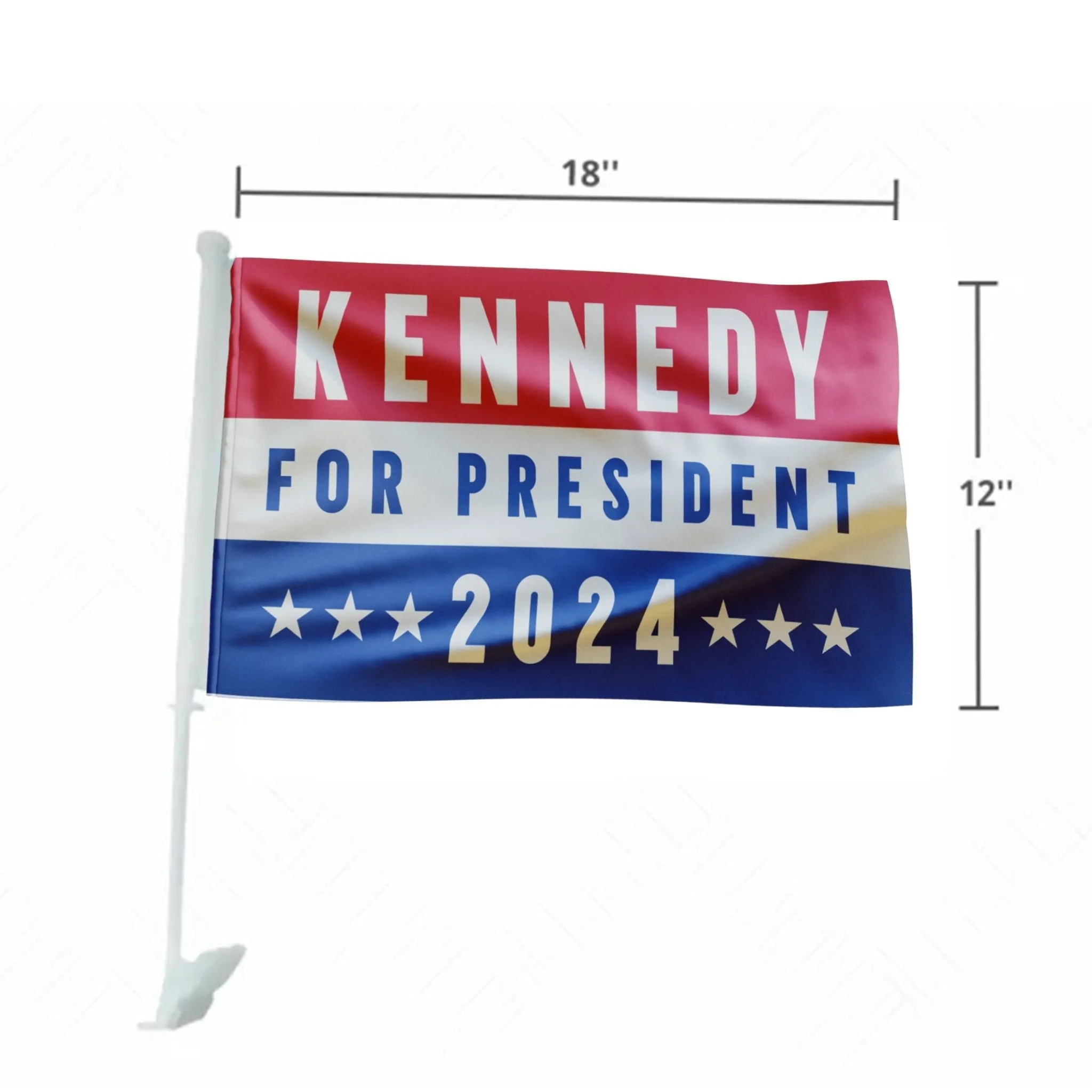 Kennedy for President Car Flag Kit | Double-Sided 18"x12" | LIMITED EDITION