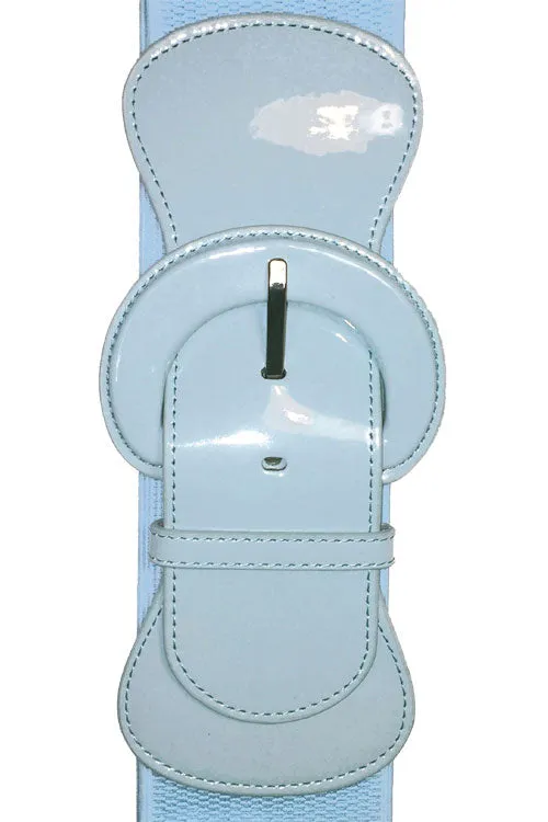 Kitty Deluxe Wide Cinch Belt in Light Blue