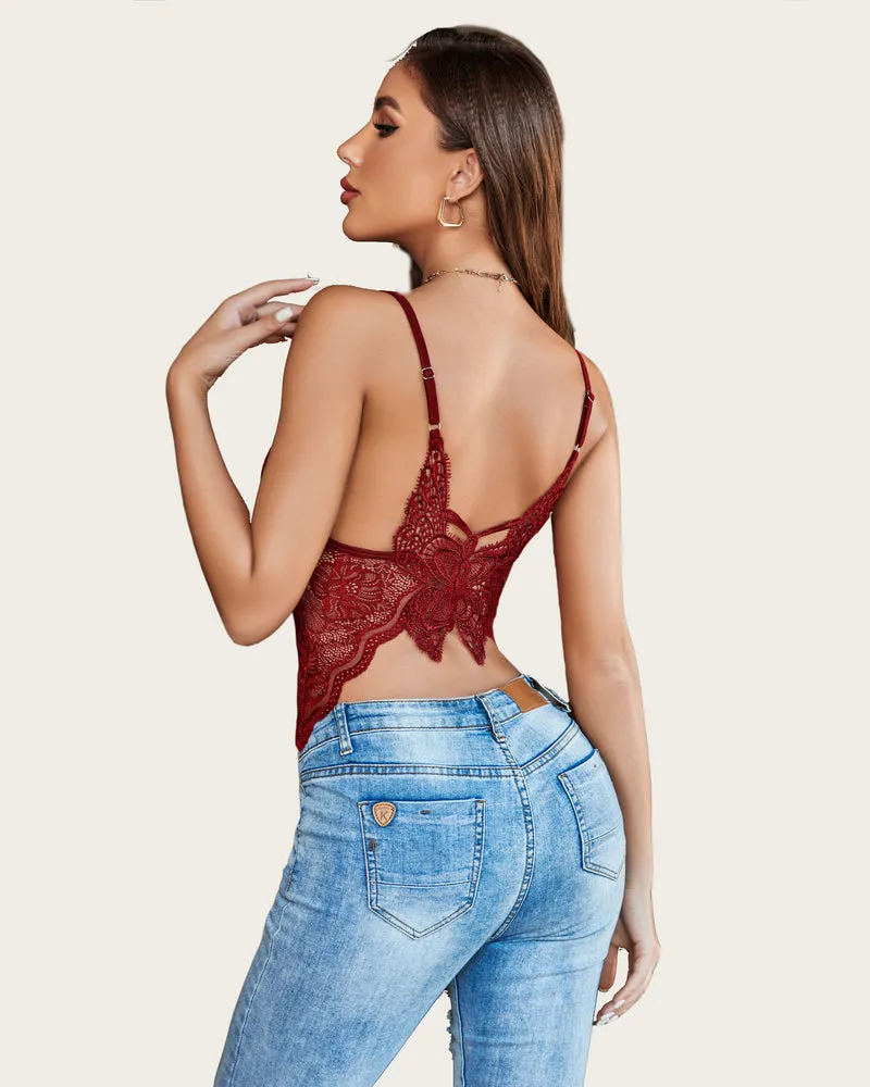 Lace Spaghetti Strap Tank Top