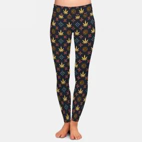 Ladies Leaves Printed Fashion Leggings