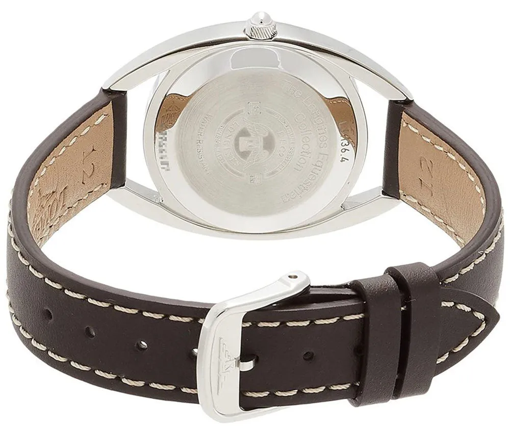 Longines Equestrian Stainless Steel Silver Dial Brown Leather Strap Date Quartz Womens Watch L6.136.4.71.2