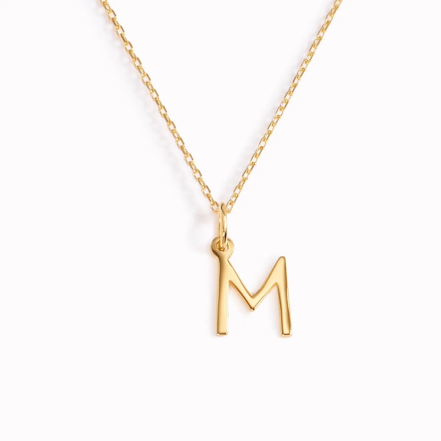 M Necklace / Gold Initial Necklace