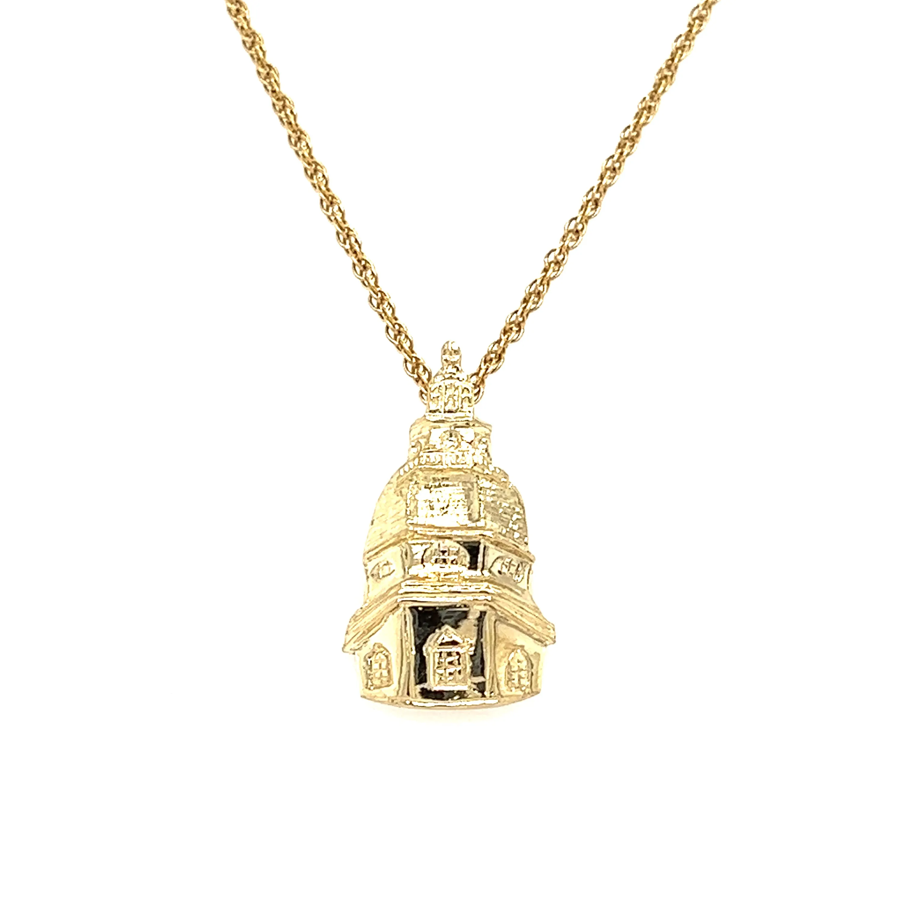 Maryland State House Pendant in 10K Yellow Gold