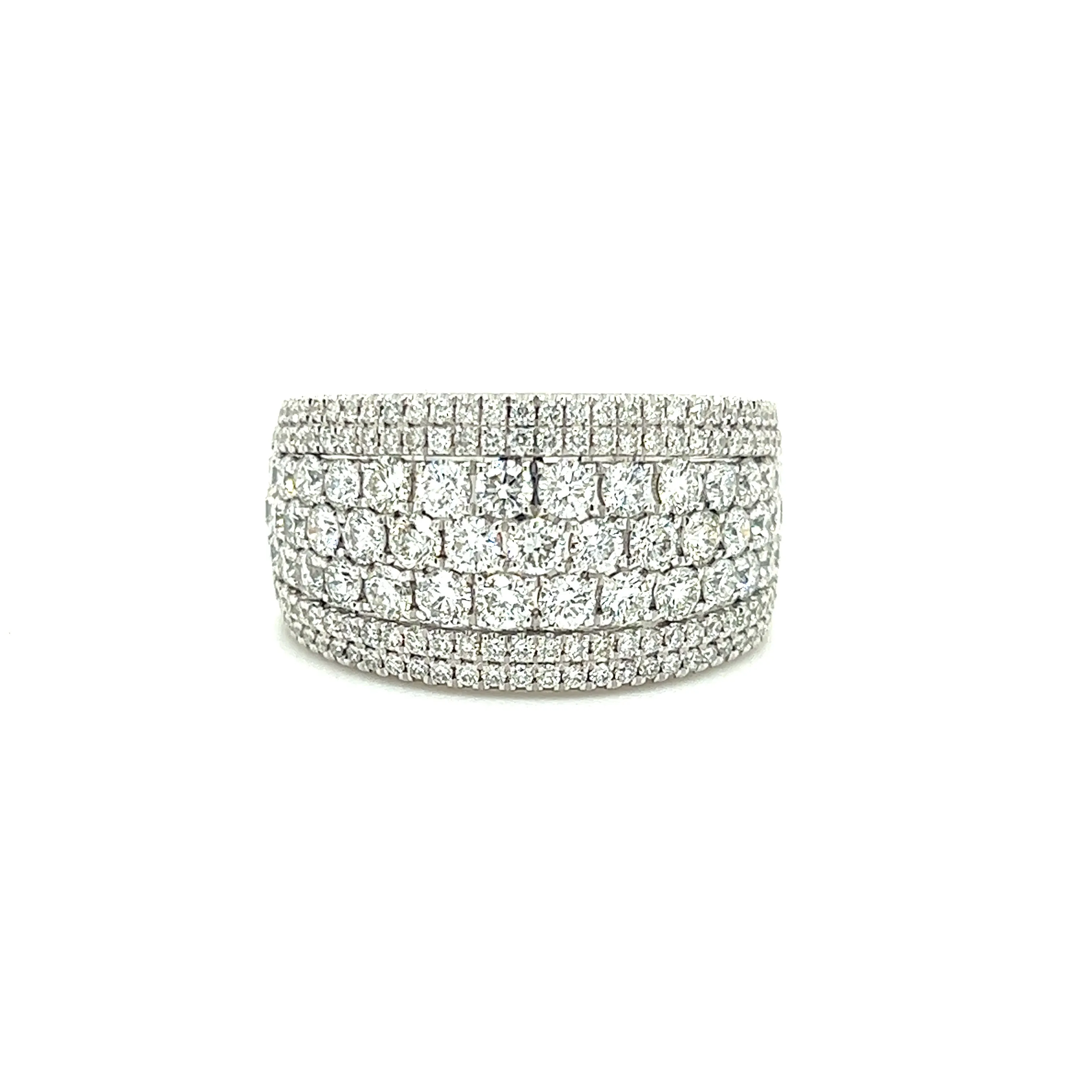 Multi-Row Diamond Ring with 1.9ctw of Diamonds in 14K White Gold