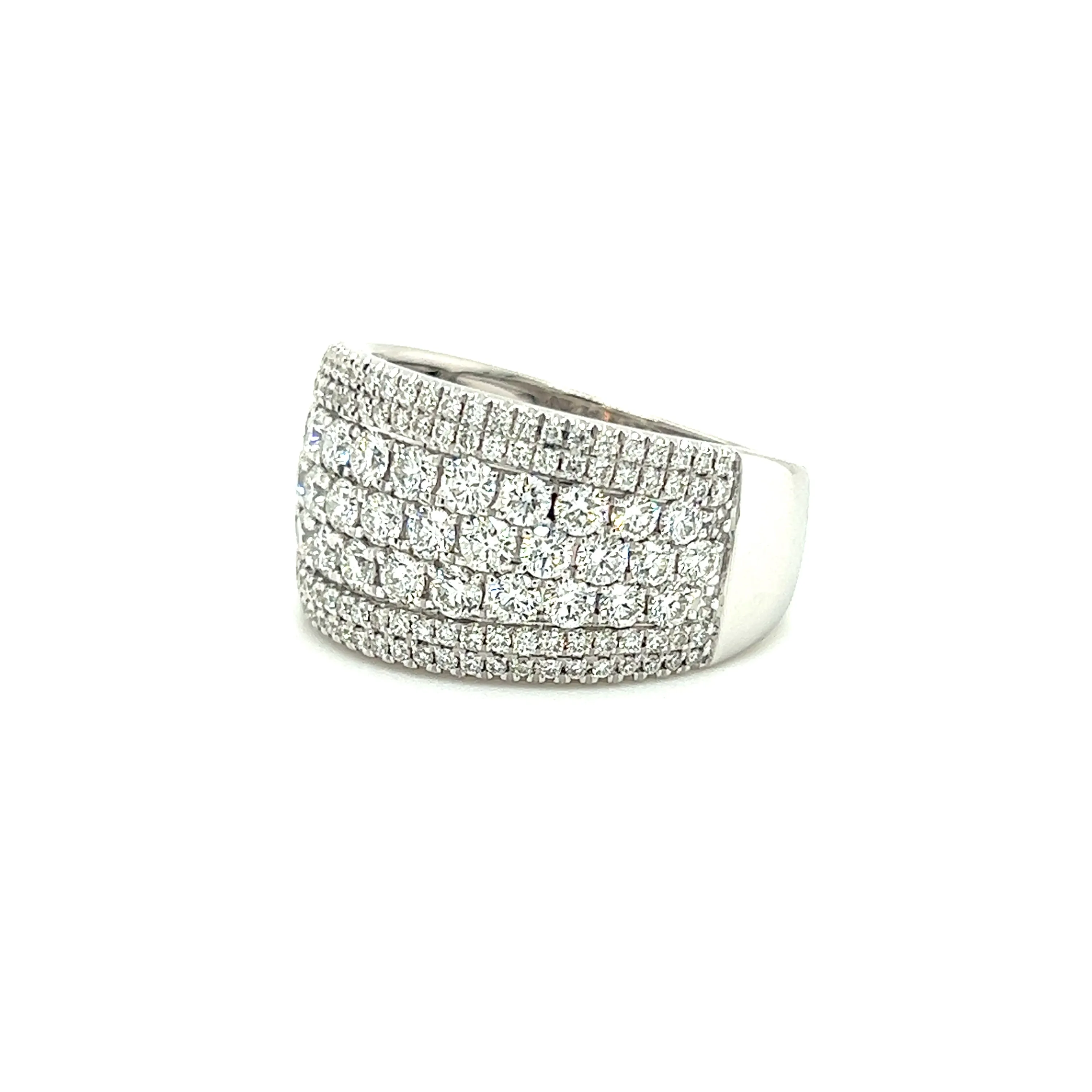 Multi-Row Diamond Ring with 1.9ctw of Diamonds in 14K White Gold