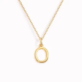 O Necklace / Gold Initial Necklace