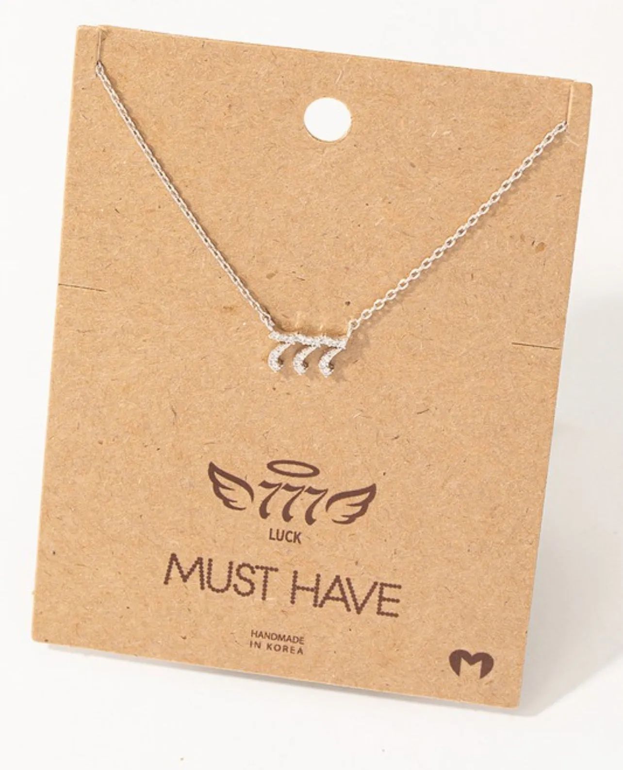 Pave 777 Angel Number Pendant Necklace