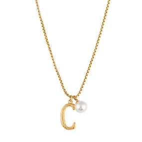 Pearl Letter C Necklace