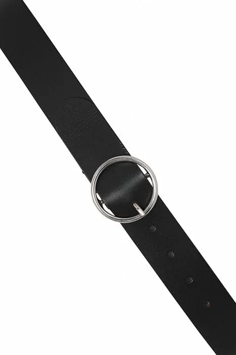 RACHEL BLACK LEATHER BELT