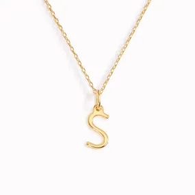 S Necklace / Gold Initial Necklace