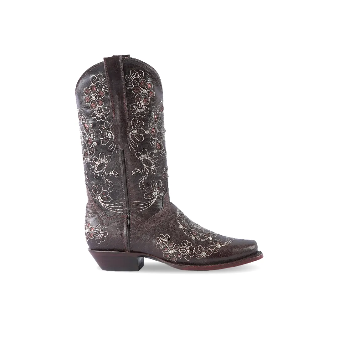 Texas Country Women's Western Alexa Chocolate Square Toe E328-1