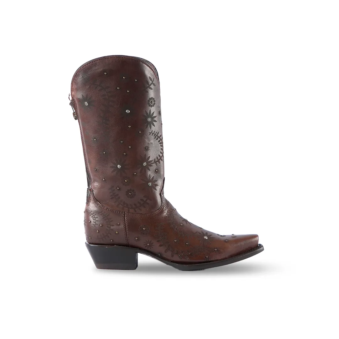 Texas Country Women's Western Boot Bora Cafe Retro Toe E776