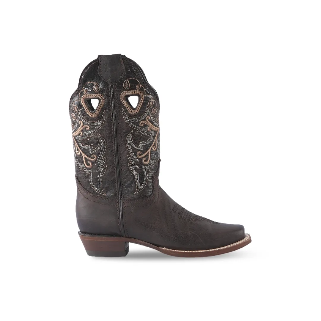 Texas Country Women's Western Boot Cedro Tabaco Square Toe E316