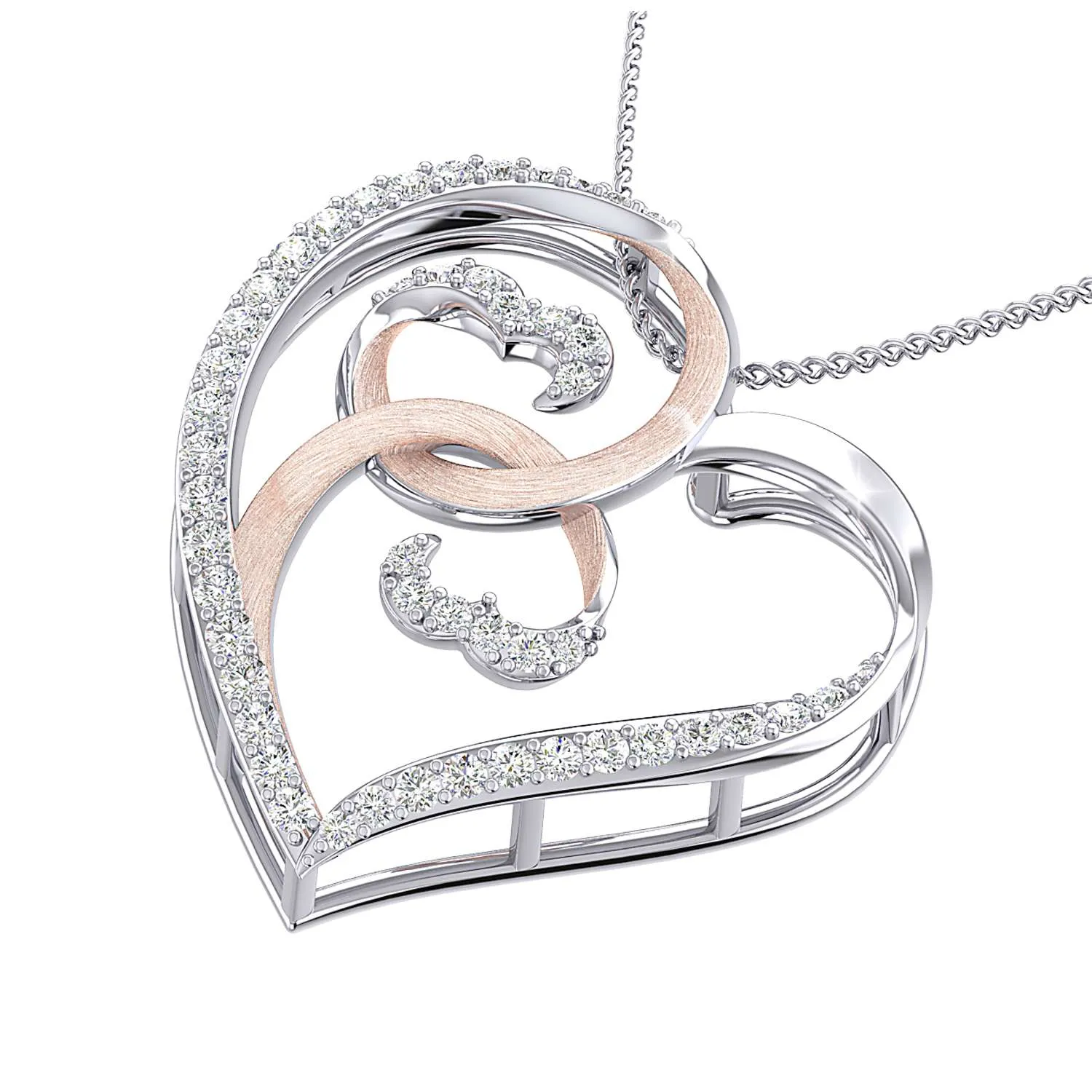 THE TWIRLING HEARTS PENDANT