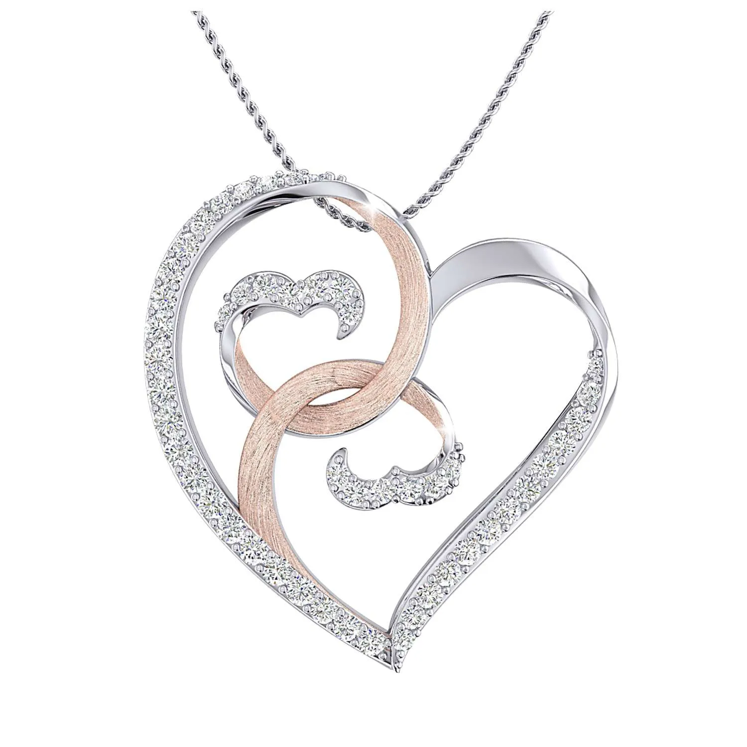 THE TWIRLING HEARTS PENDANT