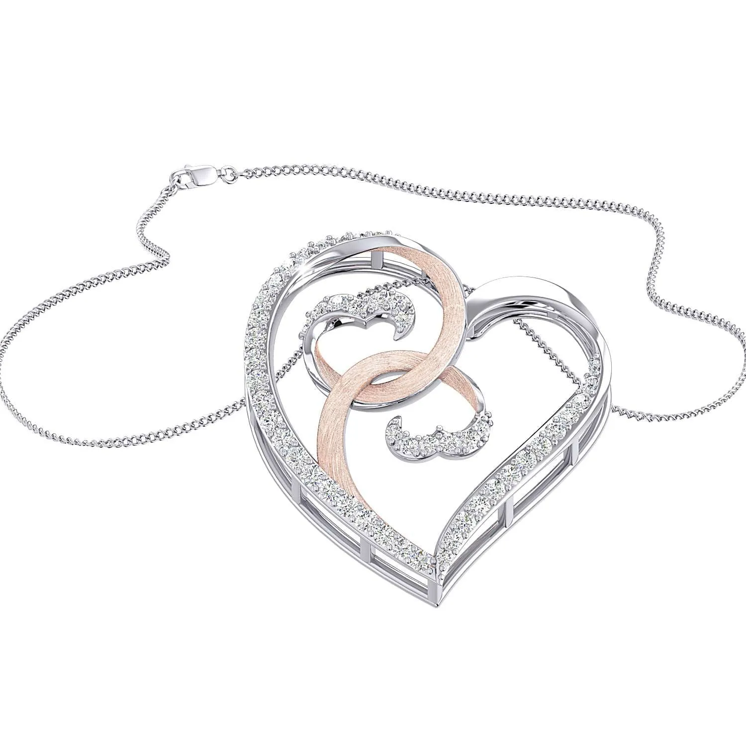 THE TWIRLING HEARTS PENDANT