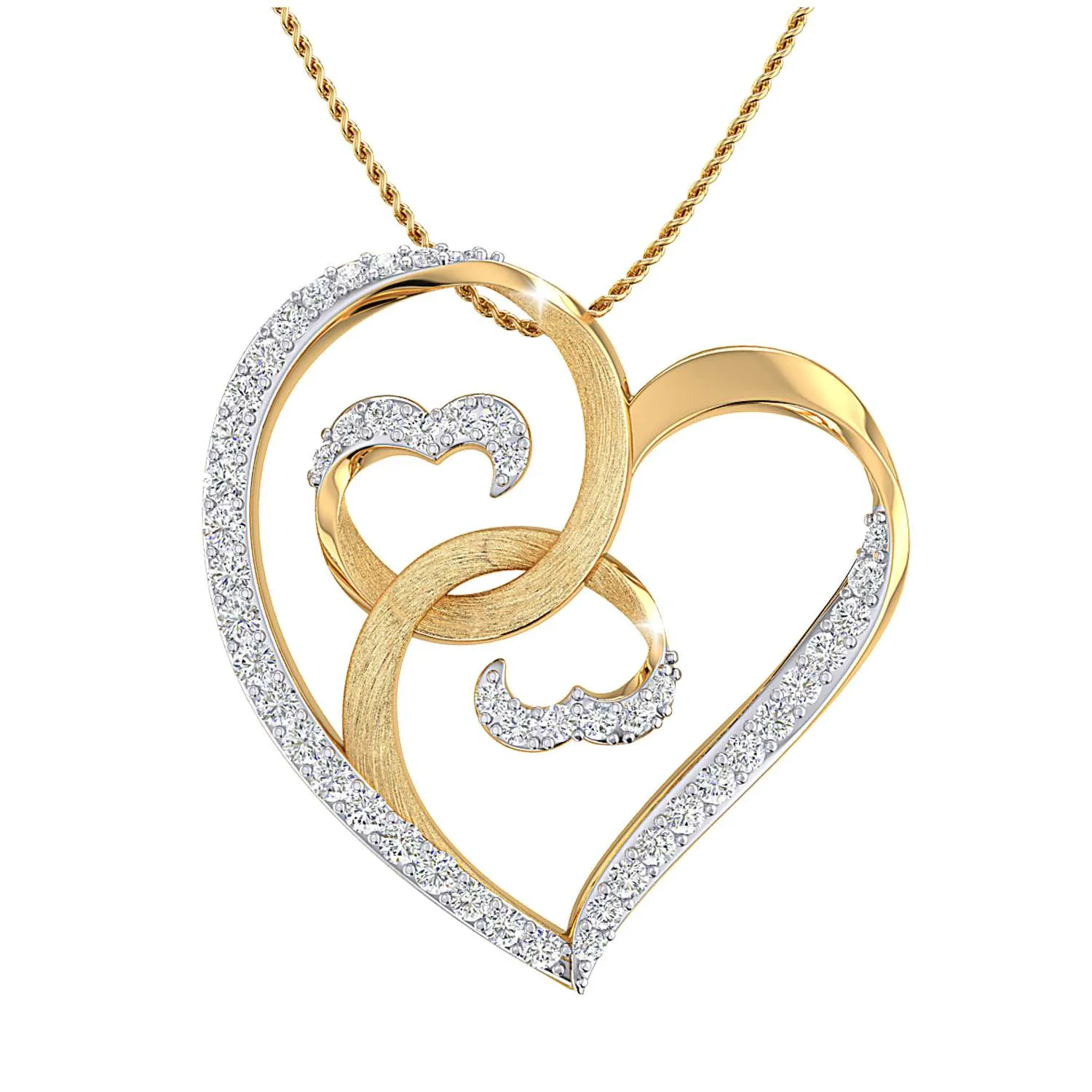 THE TWIRLING HEARTS PENDANT