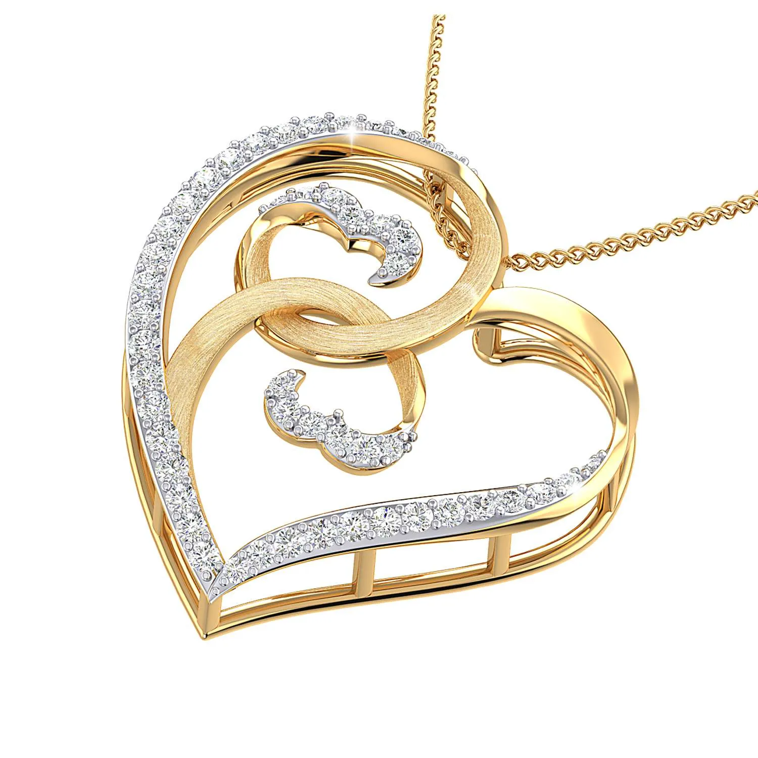 THE TWIRLING HEARTS PENDANT