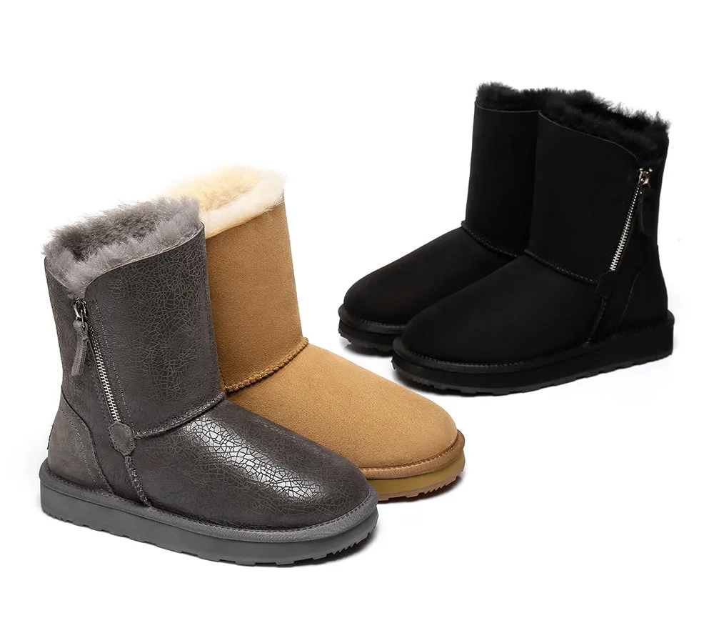 Urban UGG® UGG Boots Women Sheepskin Wool Zipper Short Zipporah