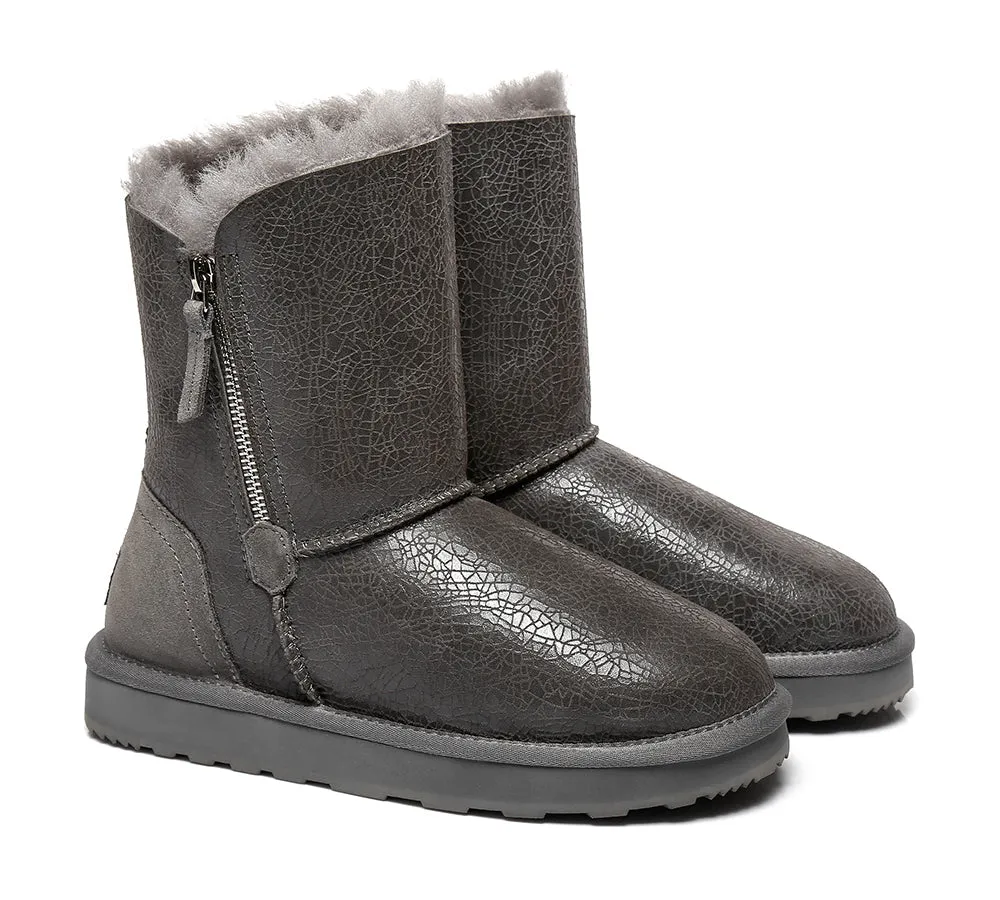 Urban UGG® UGG Boots Women Sheepskin Wool Zipper Short Zipporah